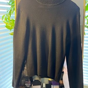 Black mock turtle neck sweater